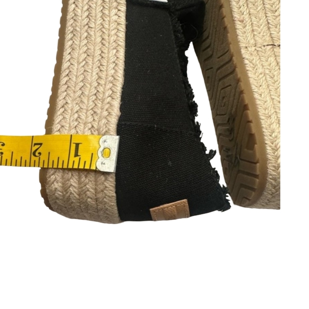 TOMS Valencia Black Canvas Platform Espadrille Slip-On 11 NWOT - Picture 9 of 12